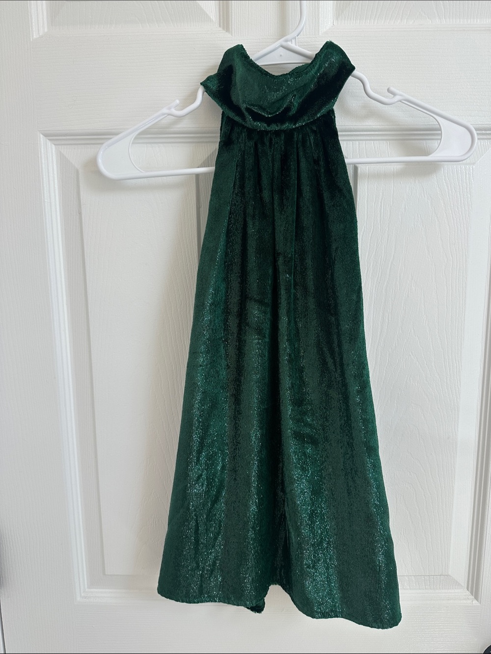 Ramy Brook Emerald Green Velvet Halter Top